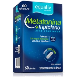 Suplemento Alimentar Equaliv Melatonina+Triptofano Com 60 Cápsulas