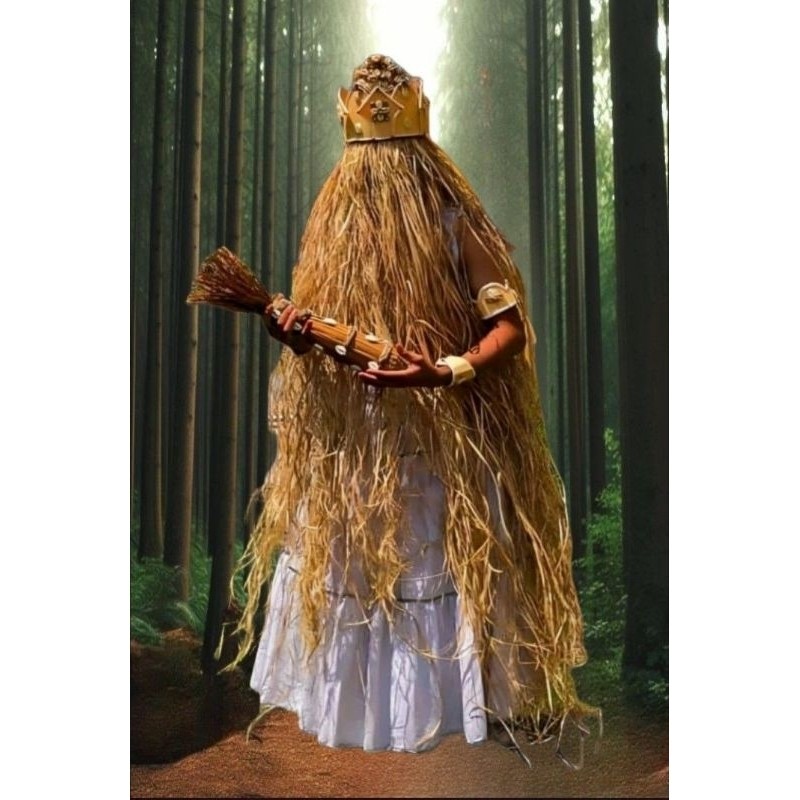 Quadro Decorativo Omulu Abaluae atotô Ọ̀bàlúayé / Òbàlúàdè Orixá Umbanda e Candomblé Placa Decorativa MDF
