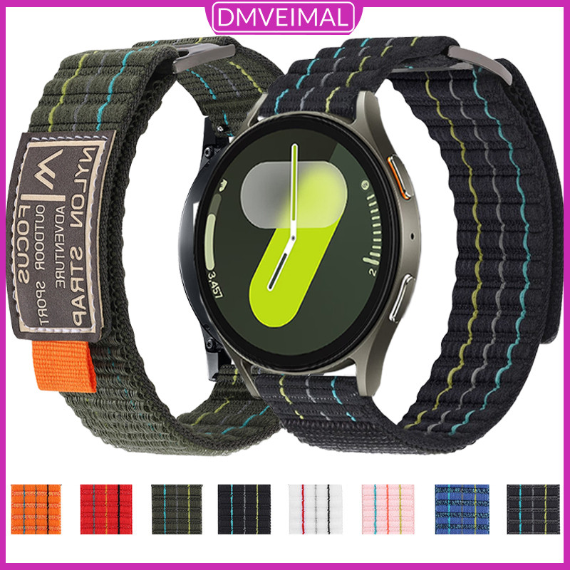 Pulseira De Nailon 22mm 20mm Para Relógio Smartwatch Samsung Galaxy Watch 7/Amazfit GTS 4 Mini/Bip/Garmin/Xiaomi/Redmi