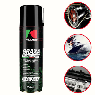 Spray Graxa Branca Koube 300ml - Protege, Lubrifica e Elimina Ruídos em Oferta na Shopee