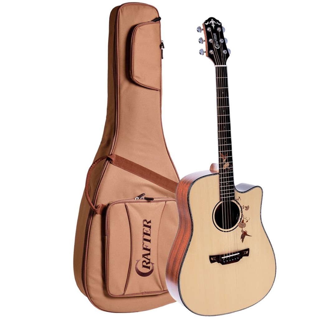 VIOLÃO CRAFTER FOLK CUTAWAY DS-2 PRO TB MAHO-CE NAT C/ BAG