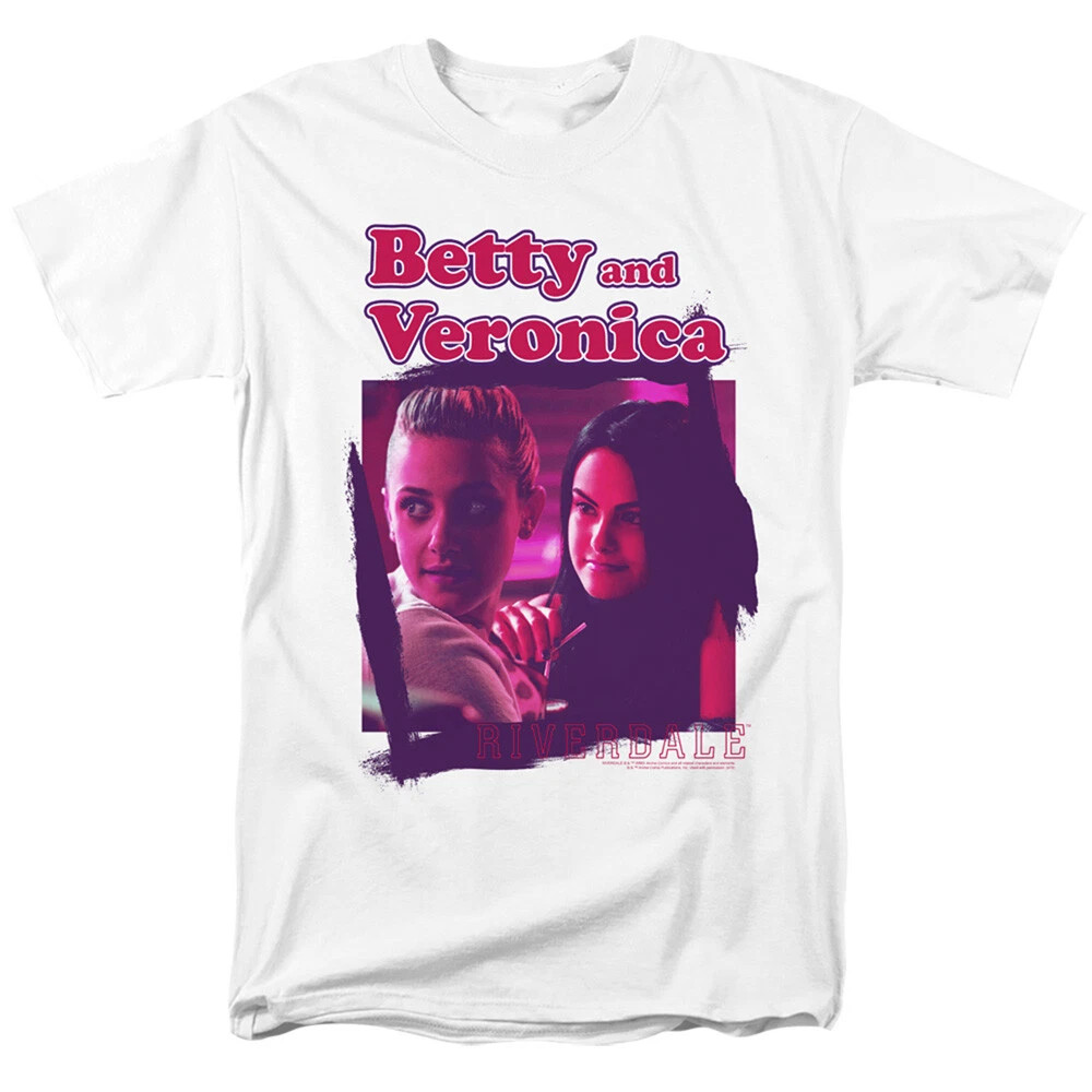 2025 Nuevo Camiseta Unisex, Riverdale Betty & Veronica Portrait, White Short - Sleeve Streetwear