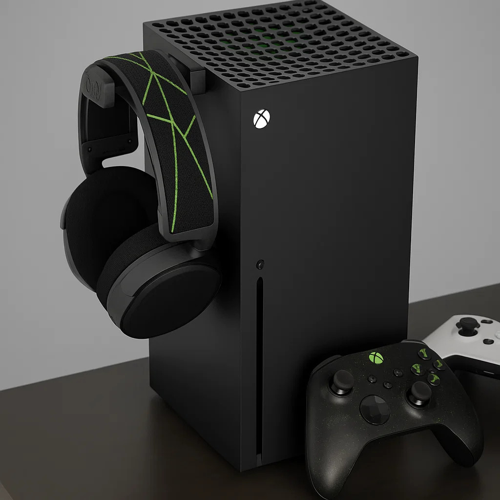 Apoiador Fone Ouvido Xbox Series X Videogame Console Games Suporte Organizador Gamer Prático Funcional Acessórios