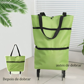 Bolsa de Compras Dobrável Com Rodas Para Feira Sacola de Compras Com Rodinha em Oferta na Shopee