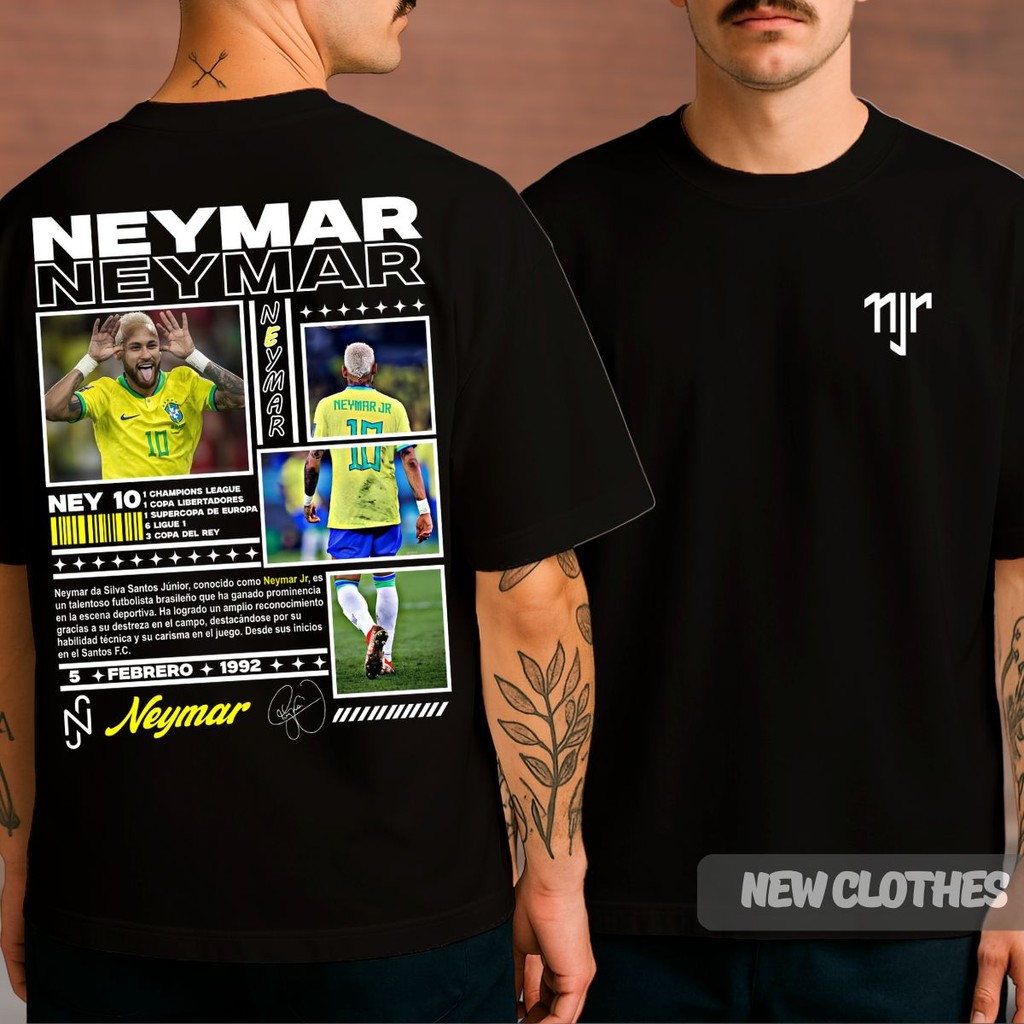 Camiseta Neymar Básica Unissex Futebol Junior Jogador Seleção Brasileirão Goat Ídolo Brasil