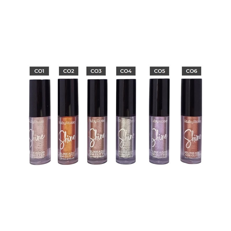 DELINEADOR COM GLITTER SHINE LILAC GLOW - HB8416-5N - RUBY ROSE