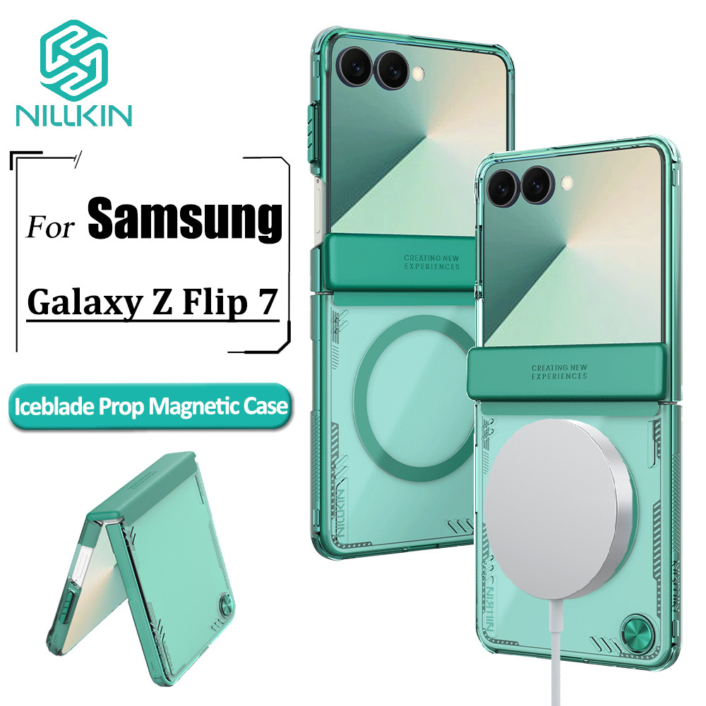 Nillkin Iceblade Prop Capa Magnética Para Samsung Galaxy Z Flip7/Flip 7 Casos De Telefone Lente Protetora Traseira em Oferta na Shopee