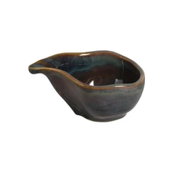 Conjunto com 6 Molheiras Oval Orgânico Oceano 8x6cm 40ml