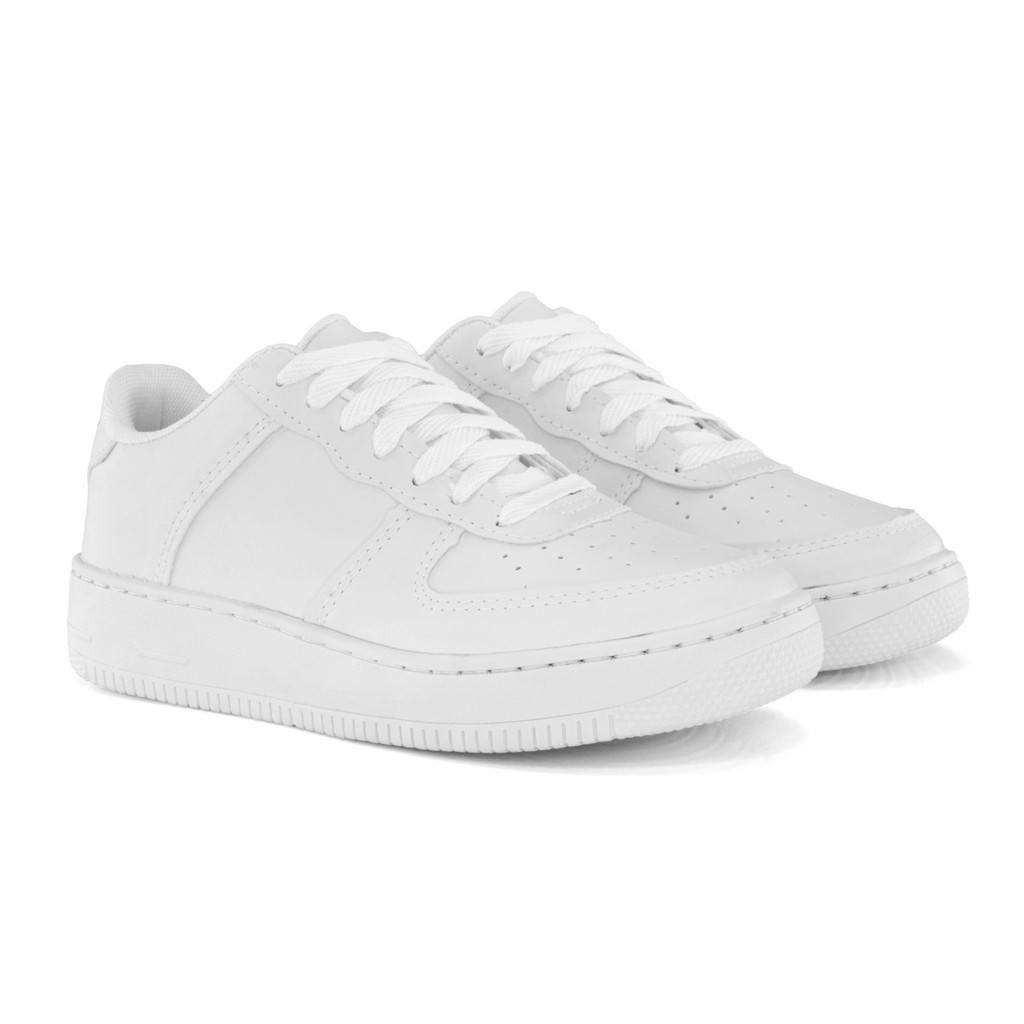 Tenis Masculino Casual Unissex Branco 34 Ao 43 Macio Confortável Branco Preto Lançamento Original