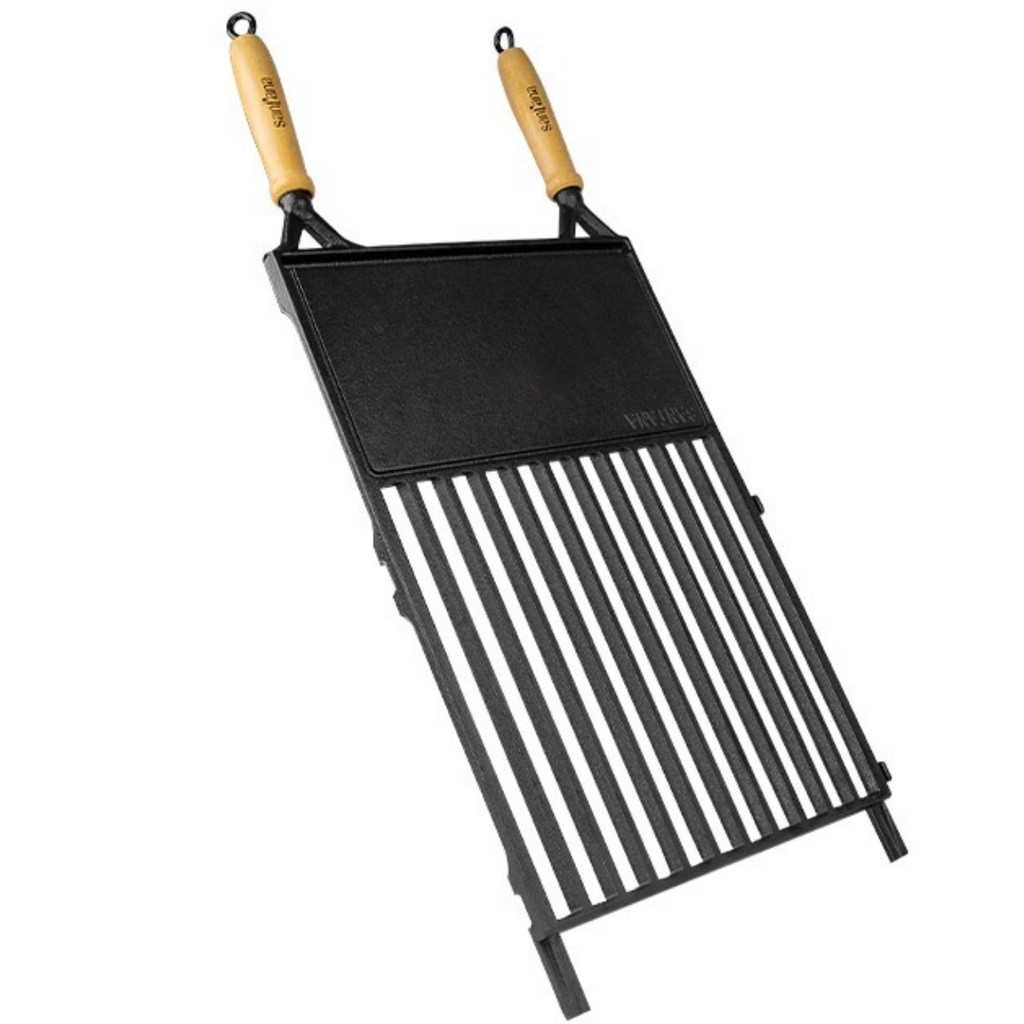Grelha Parrilla com Chapa 2 em 1 Ferro Fundido Santana em Oferta na Shopee