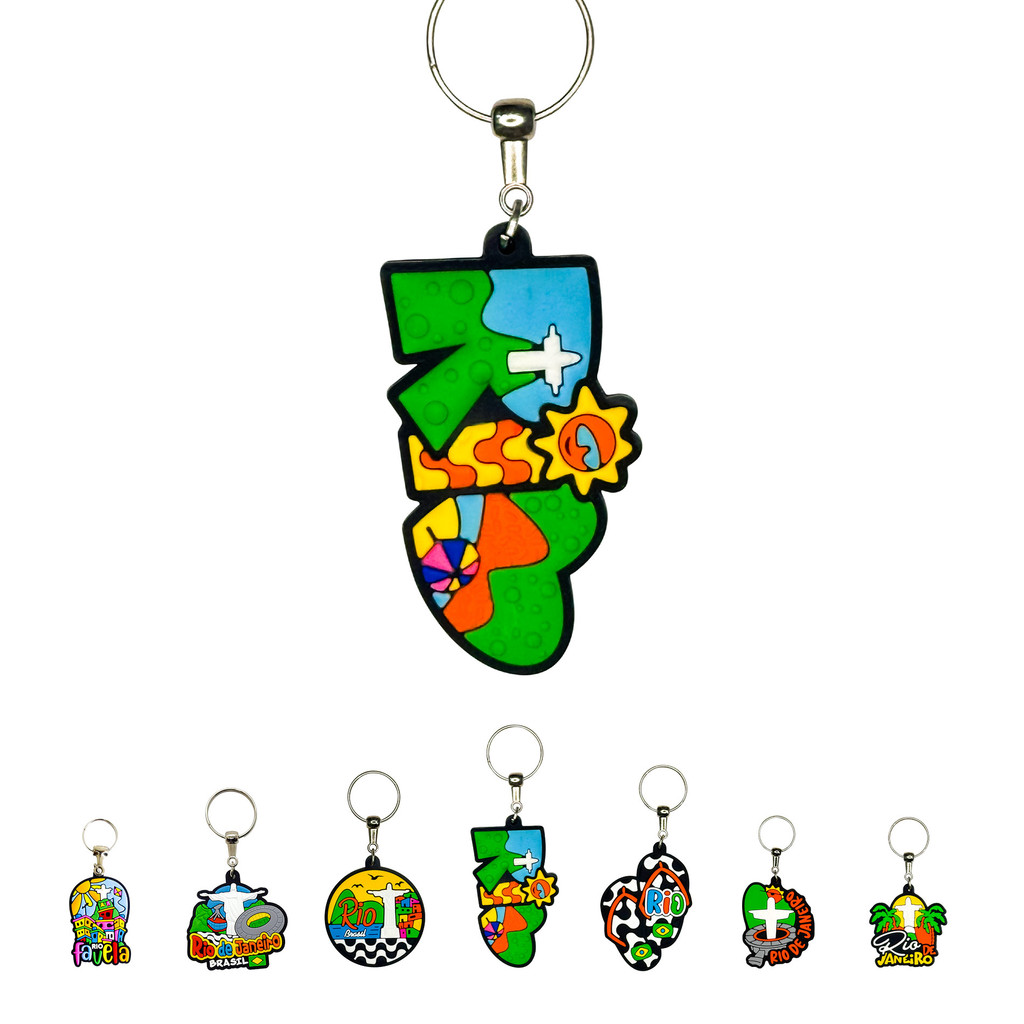 Chaveiro Souvenir Letreiro Cultural do Rio de Janeiro Brasil