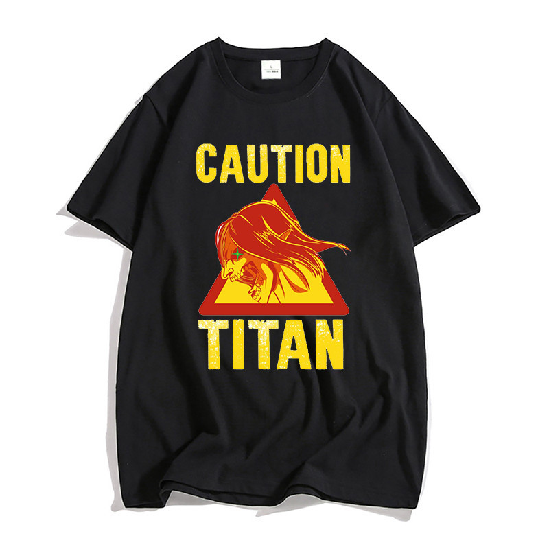 Eren Yeager Anime Ataque Em Titã Camiseta Shingeki no Kyojin Casaul Harajuku Streetwear Verão Manga Curta Camisetas 100