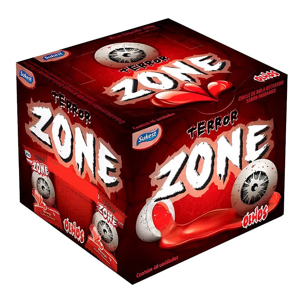 Chiclete Terror Zone de Olhos 320g com 40 Unidades