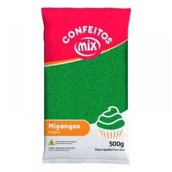 Confeito Miçanga - Verde - 500g - Mix