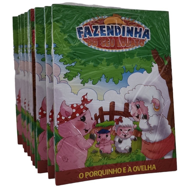 40 Livros Fazendinha História - Atacado Lembrancinha Brinde De Aniversário C/ Repetição