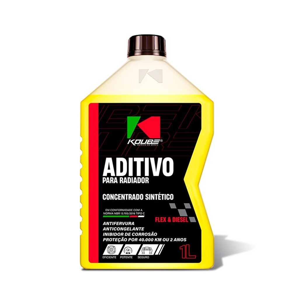 Aditivo Fluido Radiador Concentrado Sintético Amarelo 1 LT