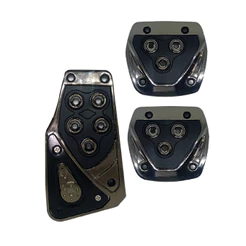 Pedaleira Esportivo Modelo Universal Preto 3 Pecas Embreagem Freio Acelerador
