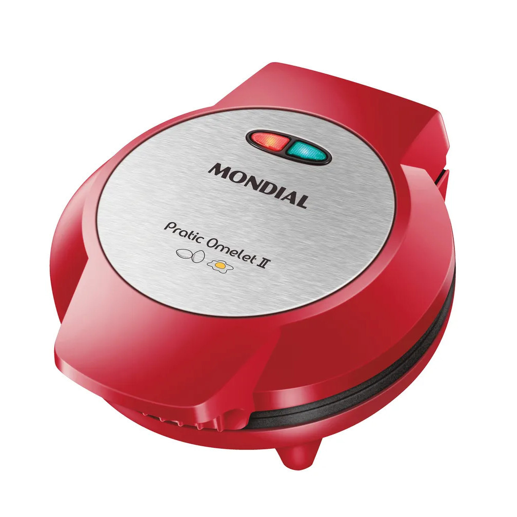 Omeleteira Pratic Omelet II, Mondial, OM-04-RI, 800W, 220V - VERMELHO/INOX em Oferta na Shopee