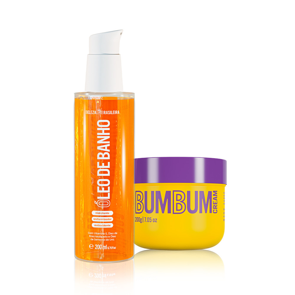 Óleo Firmador Corporal e Bumbum Cream 200g | Hidrata, Tonifica e Perfuma a Pele com Ativos Naturais - Beauty