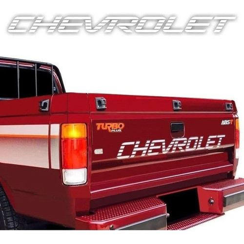 Faixa Traseira Chevrolet D20 Adesivo Branco Modelo Personalizado