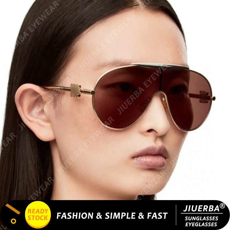 (JIUERBA) Moldura Metálica De Uma Peça Óculos De Sol Western Fashion Coloridos À Prova De Vento