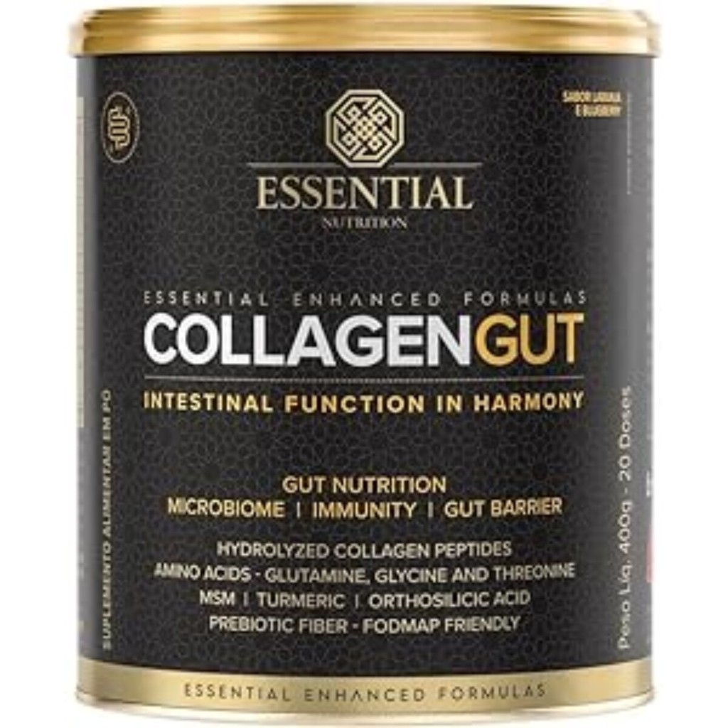 Collagen Gut Laranja e Blueberry Essential Nutrition 400g