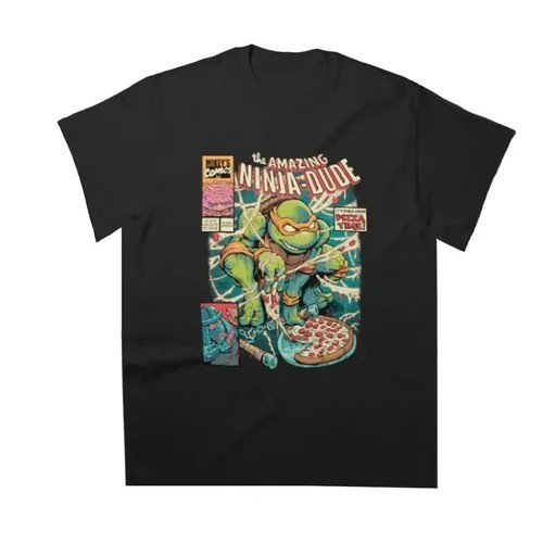 Camiseta Oversized Masculina Feminina T-shirt Blusa  Camisa Retro 80s Anos 80 Vintage Michelangelo Unissex