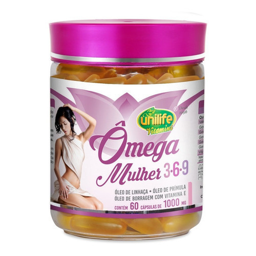 Ômega Mulher 3-6-9 Óleo De Linhaça Prímula Borragem Unilife
