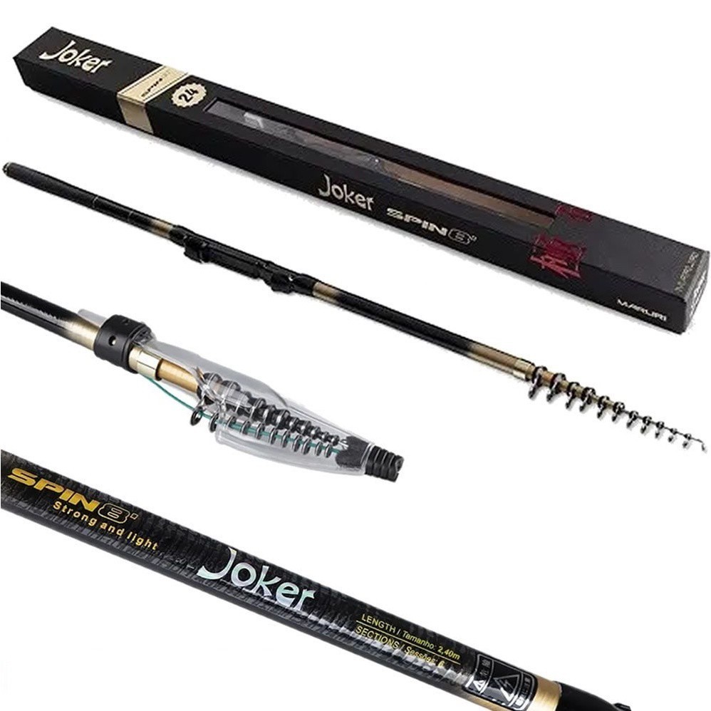 Vara Telescópica Para Molinete Ultra Light Joker 2,40m Maruri em Oferta na Shopee