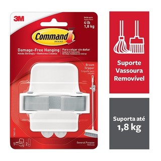 Suporte para Vassoura Command 3M em Oferta na Shopee