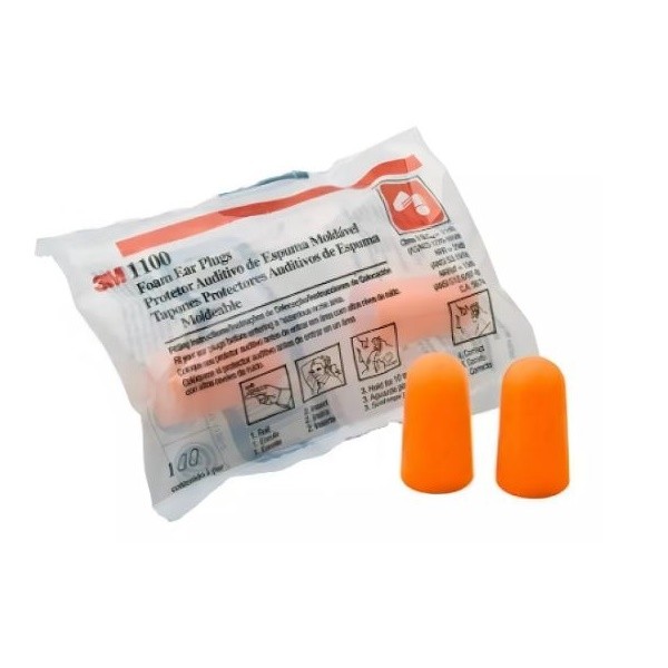 Kit com 50 Pares Protetor Auricular Espuma Ouvidos Abafador 1100 3M - Health