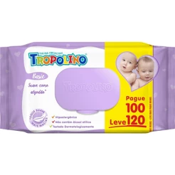 Toalha Umedecida Tropolino 120 Folhas LEVE 120 PAGUE100