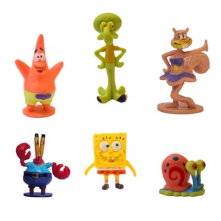Kit Bob Esponja e sua turma enfeite de aquário Mini 6 peças em Oferta na Shopee