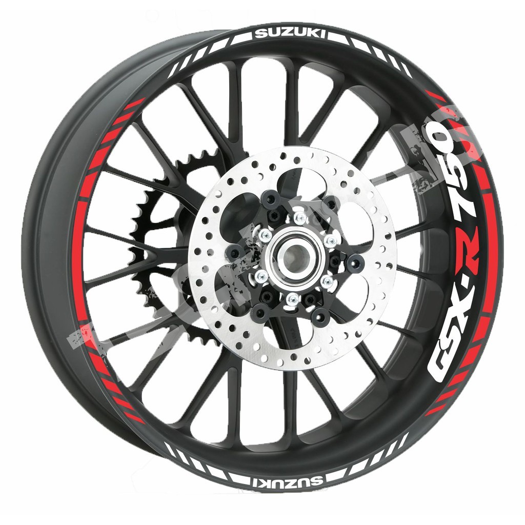 Kit Refletivo de Adesivos para Rodas, Frisos de moto Suzuki GSX - R 750 SRAD 750 GSX-R 750 GSXR750 GSXR 750 GSX R750