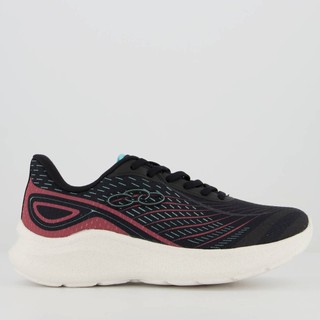 Tênis Olympikus Luna 2 Feminino Preto e Vermelho em Oferta na Shopee