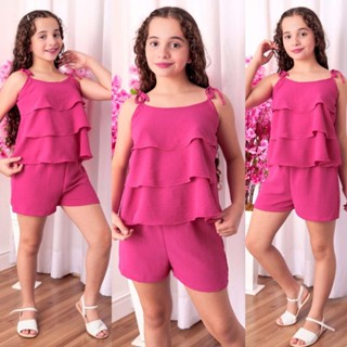 Conjunto Infantil Juvenil Fresquinho Verão Menina Blogueira em Oferta na Shopee