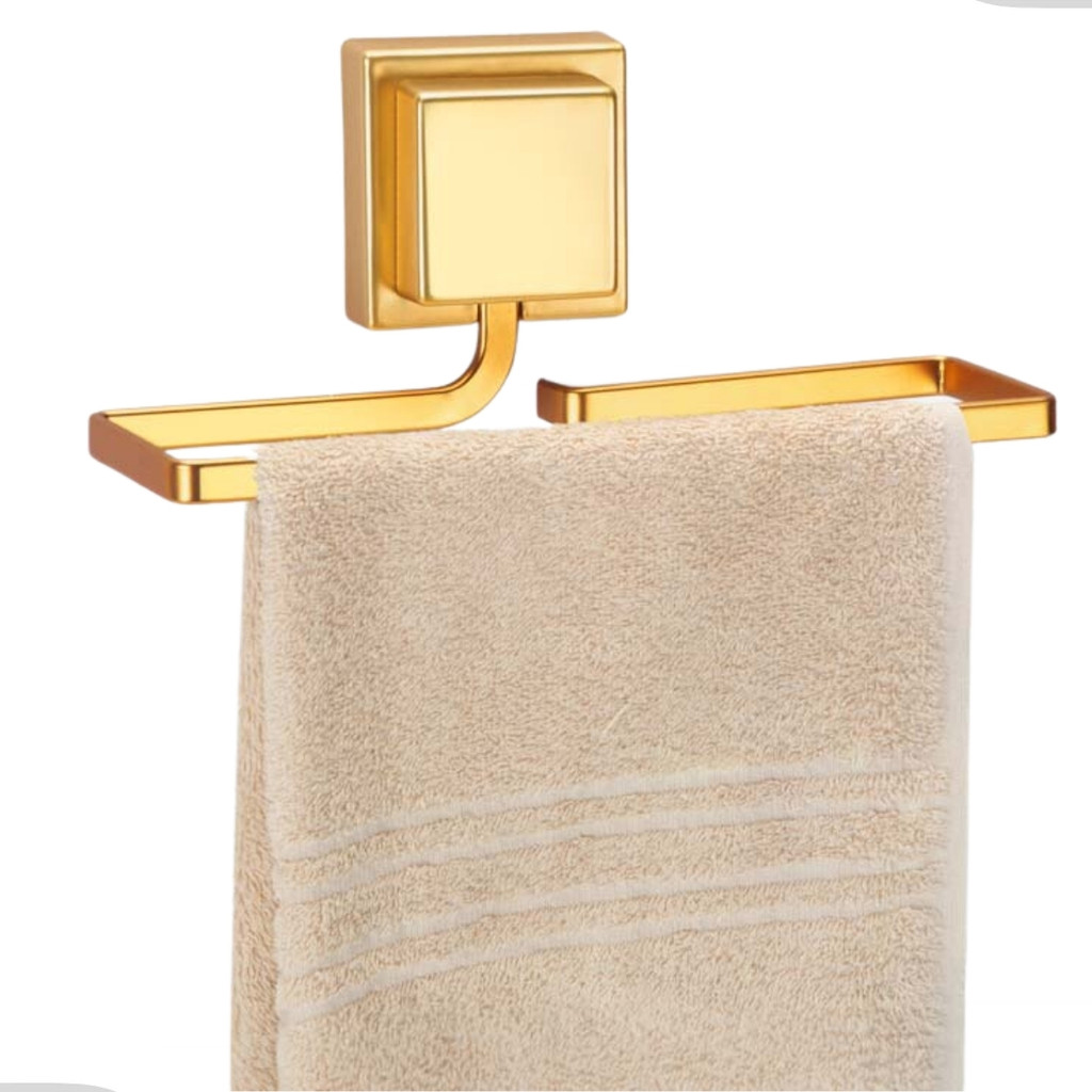 Porta Toalha de Rosto Barra Banheiro Lavabo Toalheiro Sem Furo Fixação Dupla Face Dourado Arthi em Oferta na Shopee