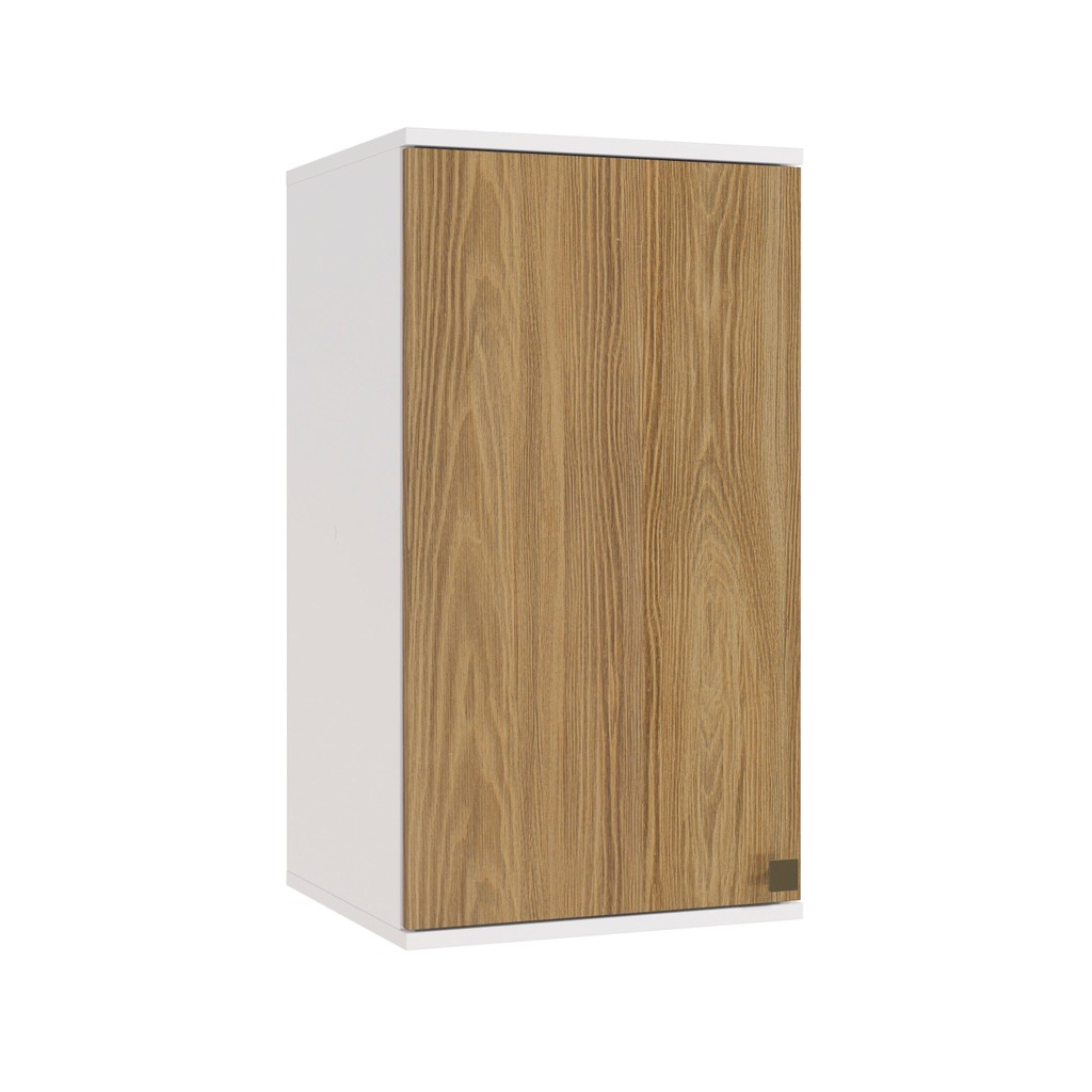 Armário Aéreo Celeste Kappesberg 100% MDF 1 Porta Branco/Nogueira 40cm em Oferta na Shopee