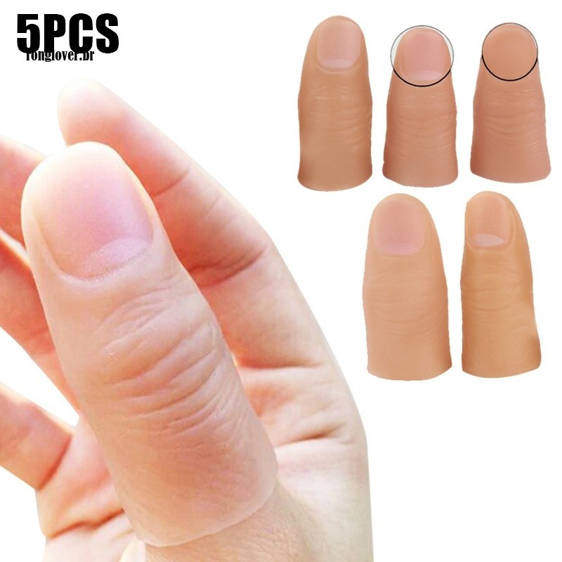 5pçs brinquedo de dedo mágico com ponta de polegar flexível/brinquedo