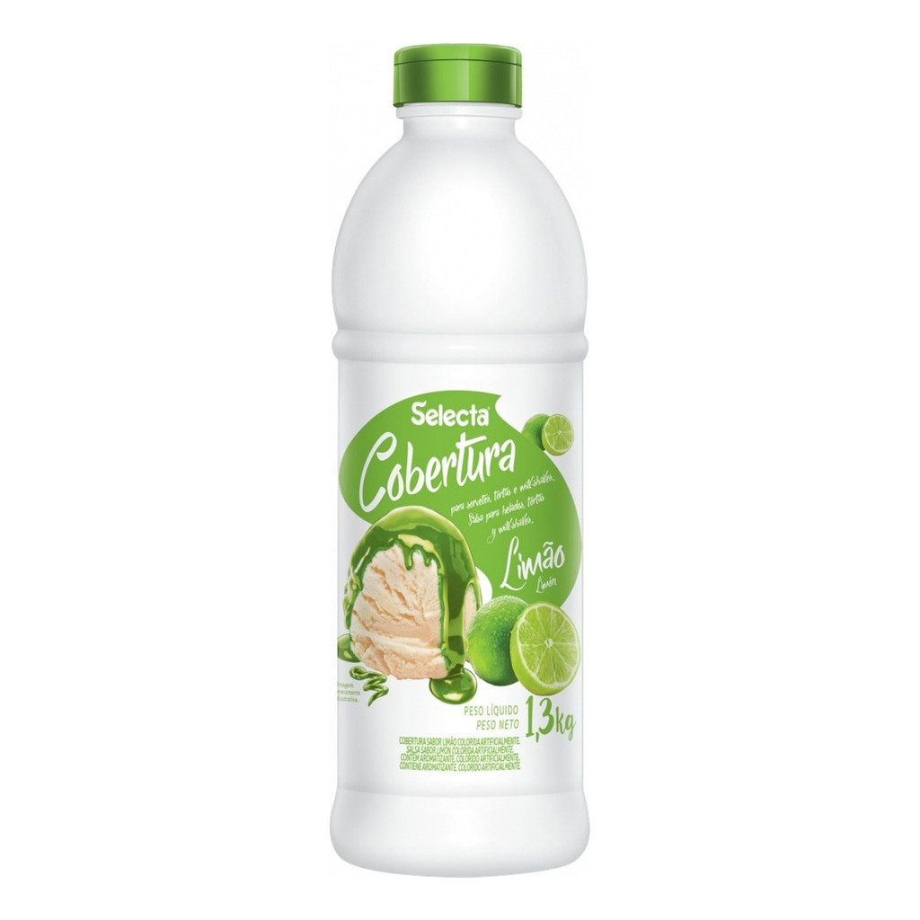 Cobertura Para Sorvete Sabor Limão 1,3kg - Selecta