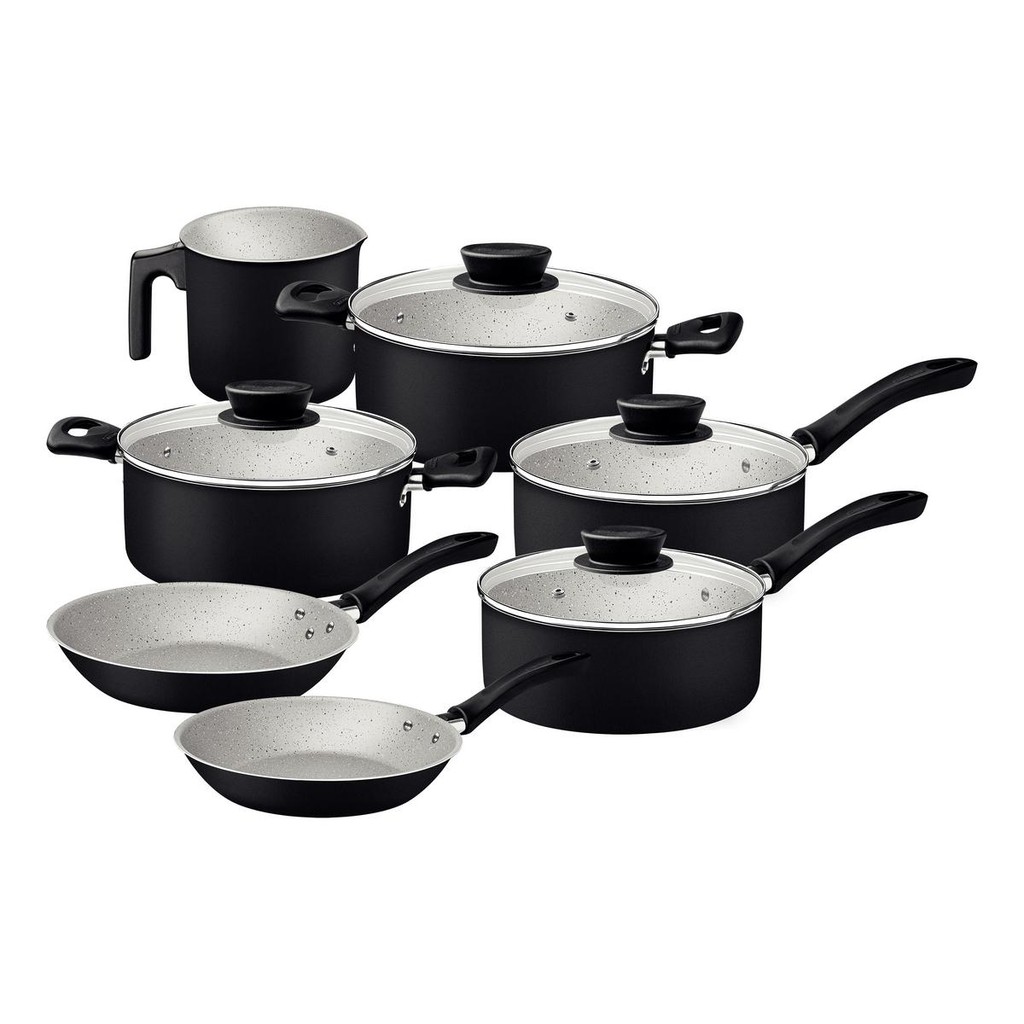 Jogo De Panelas 7 Peças Linz Cores Antiaderente Tramontina em Oferta na Shopee