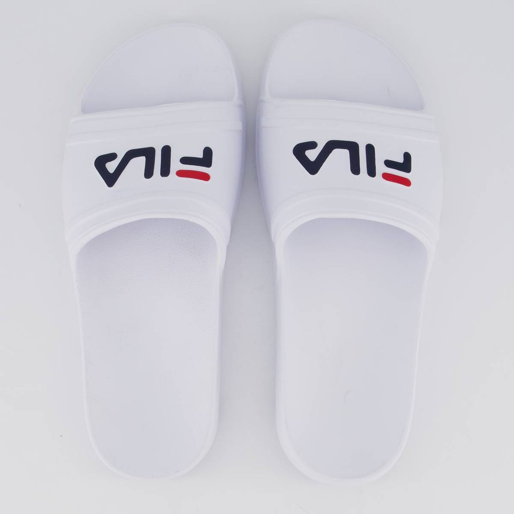 Chinelo Fila Sleek Slide Branco e Marinho