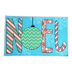 Tapete Decorativo de Natal - Noel Doces Azul - 78x68cm - 1 unidade - Rizzo