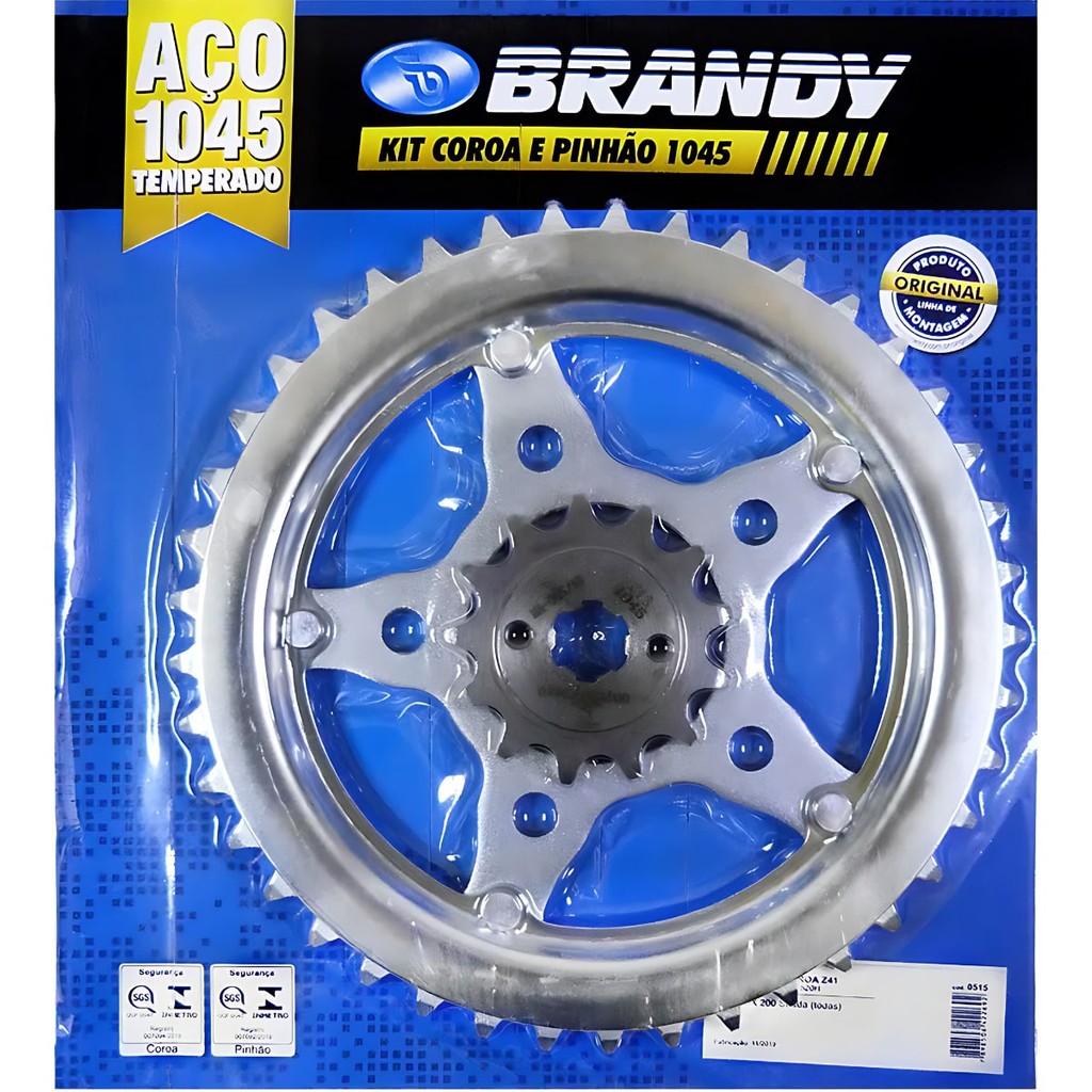Kit Coroa Pinhão Twister 250 2001 a 2015 Cbx 37Dentes 13Dentes Aço 1045 Uso Corrente 520x106 Brandy