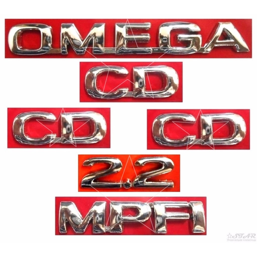Símbolos Omega Cd 2.2 Mpfi + Laterais Cd - 1998