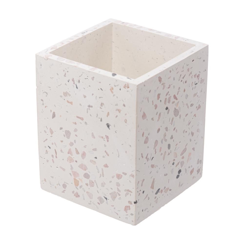 Organizador Lyor Terrazo de Mármore Branco 8cm x 10cm - Home & Living