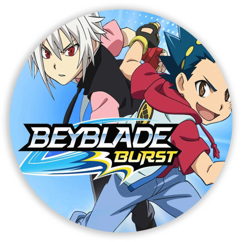 NOVO Painel Festa Infantil Redondo BeyBlade Burst  + arco plástico de alta densidade medindo 78cm de diâmetro. O melhor custo x benefício do Brasil.  Lona com impressão digital de alta qualidade. fixação da lon