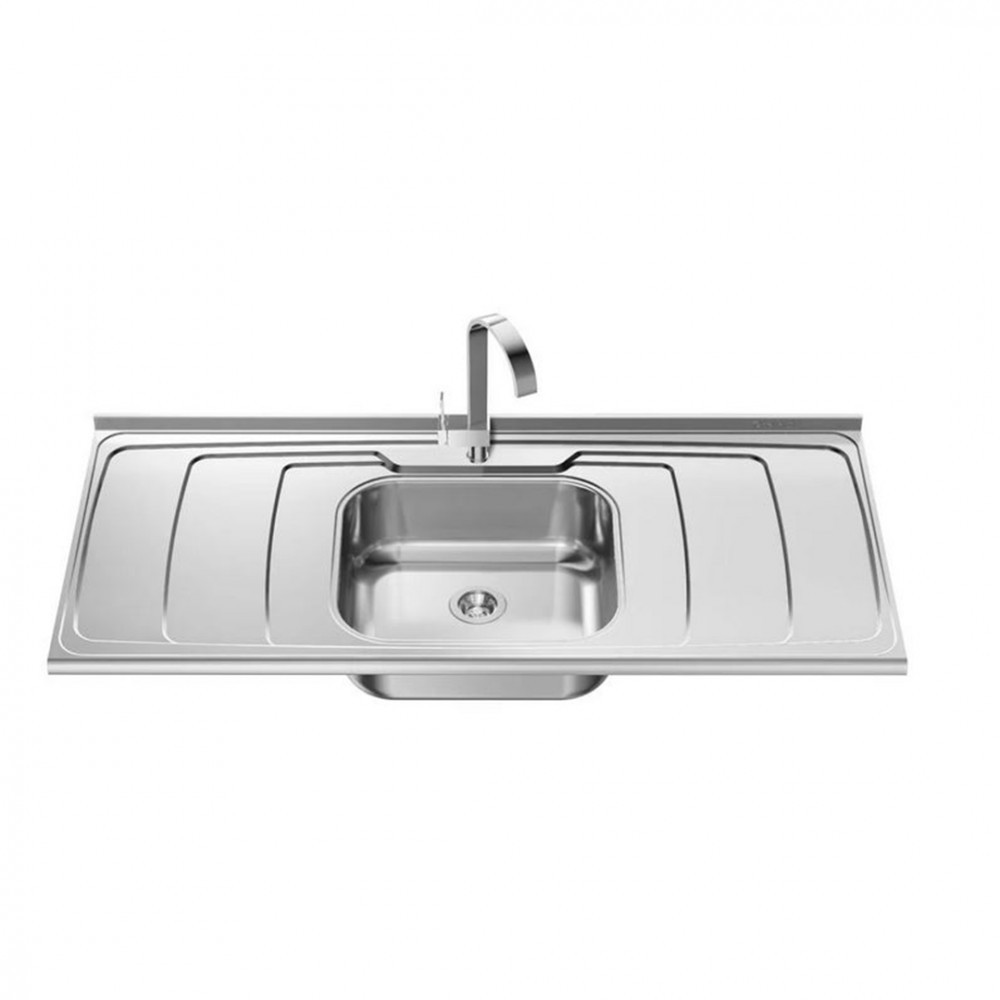 Tampo de Pia Inox com Cuba GhelPlus Dubai 120cm