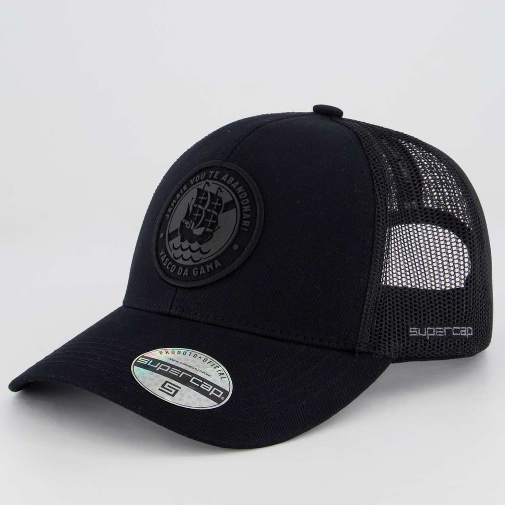 Boné Vasco da Gama Trucker Preto - Fashion Accessories