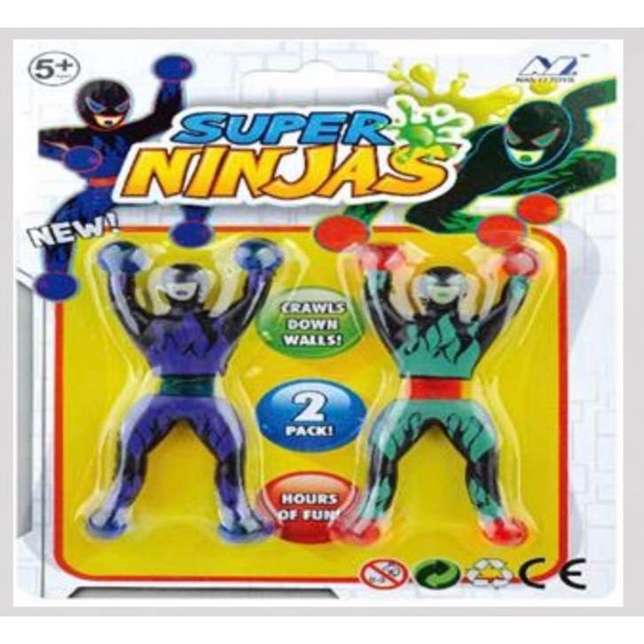 Kit 4 Bonecos Que Gruda Parede E Vidro Ninja De Brinquedo em Oferta na Shopee